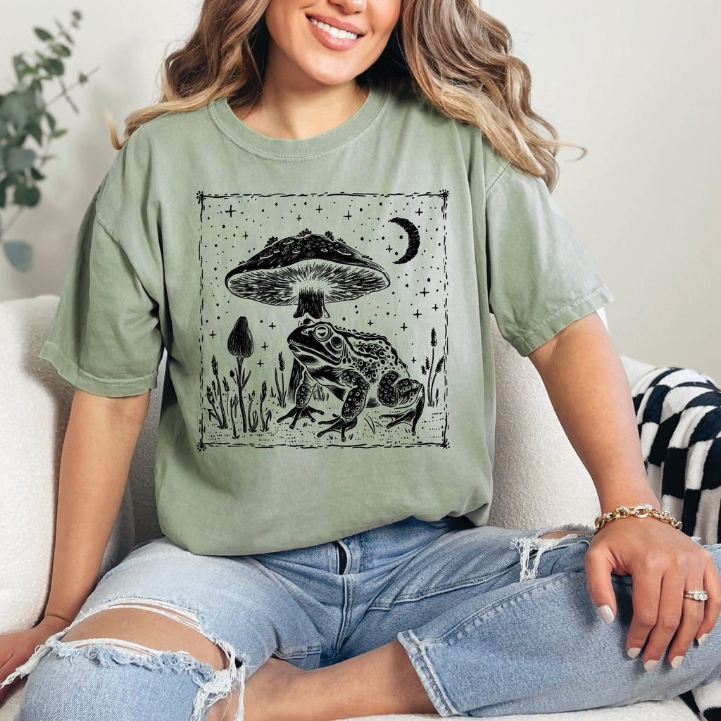 Celestial Frog Mushroom Shirt