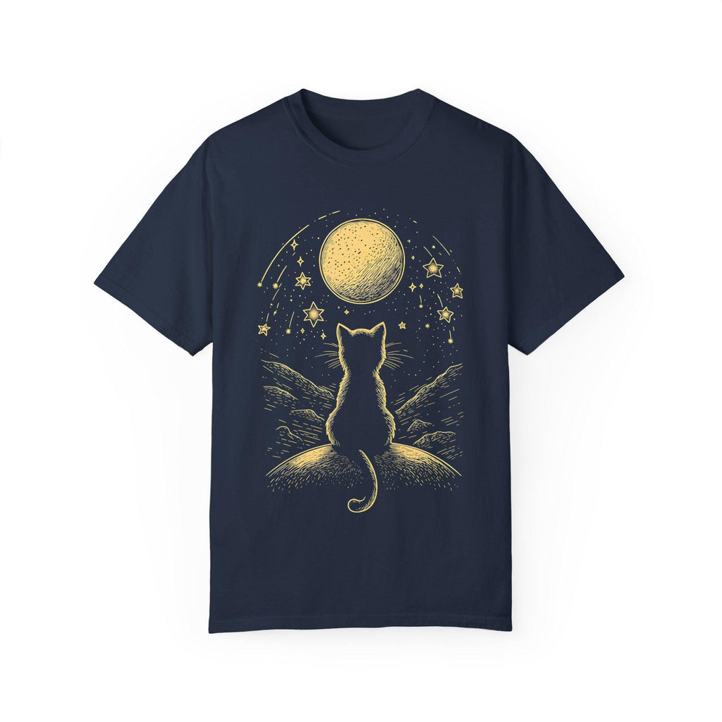 Celestial Cat Moon & Stars Shirt