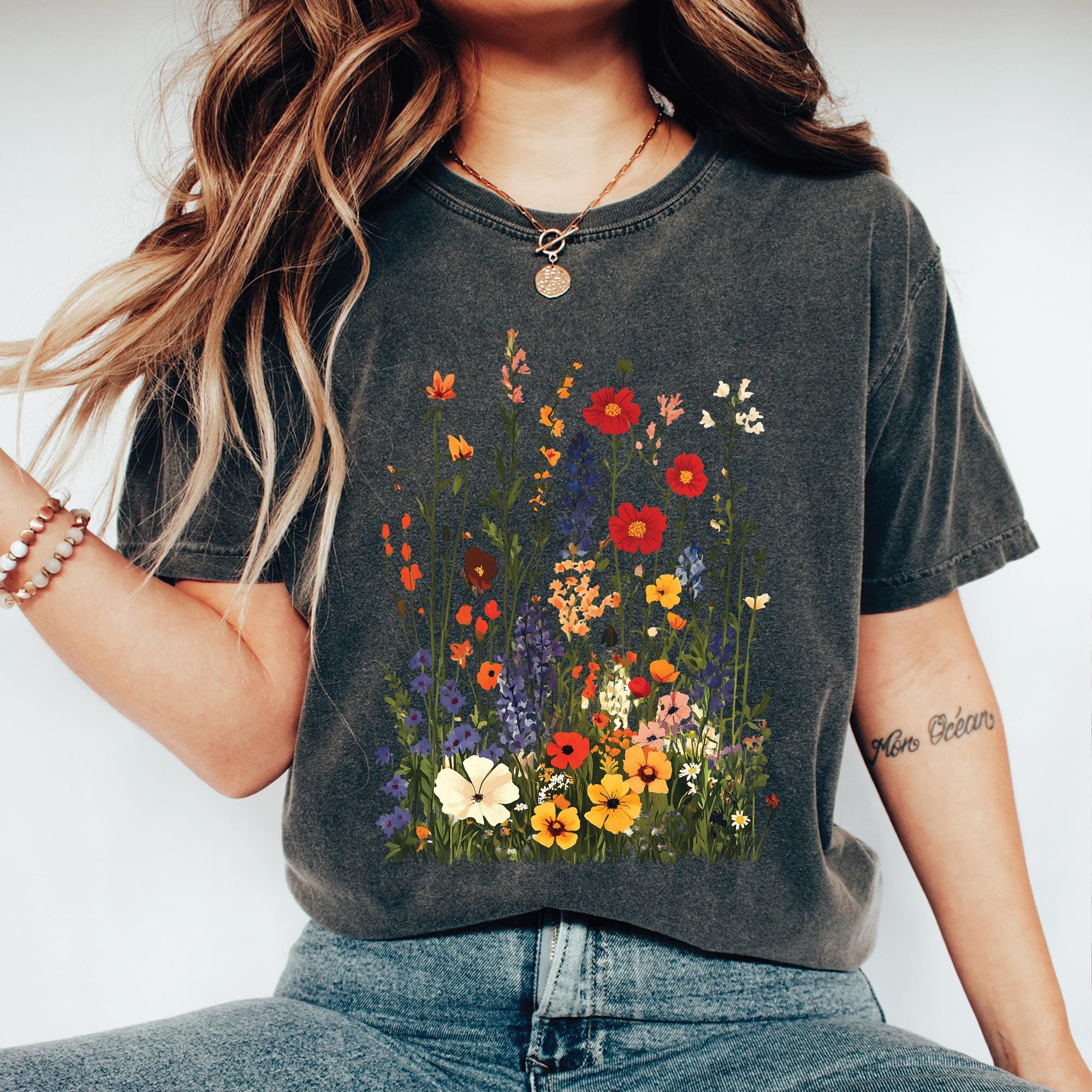 Wildflowers Botanical Floral T-Shirt
