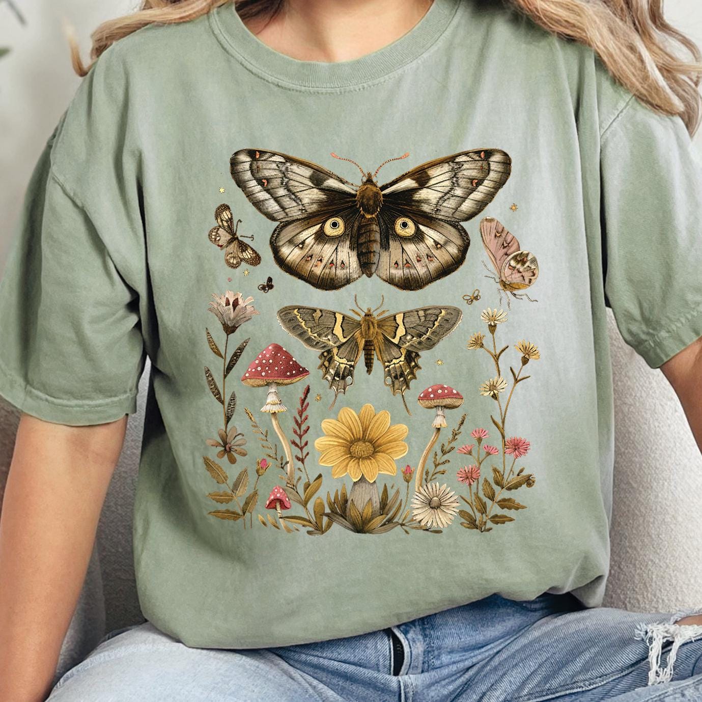 Moth and Mushroom T-Shirt