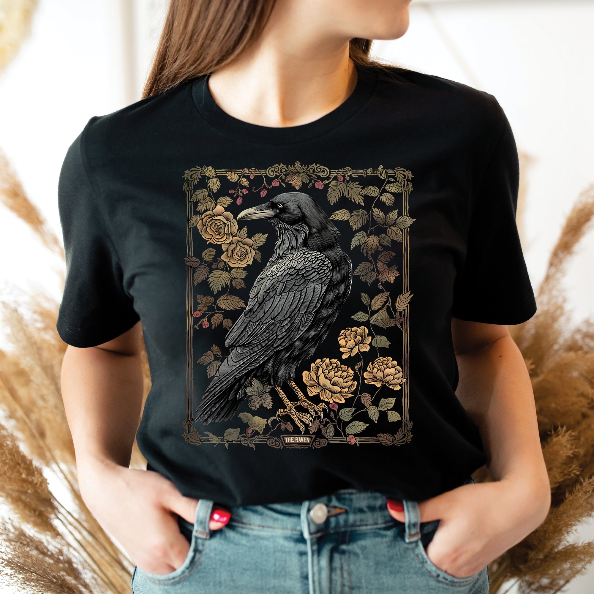 Vintage Raven Gothic T-Shirt