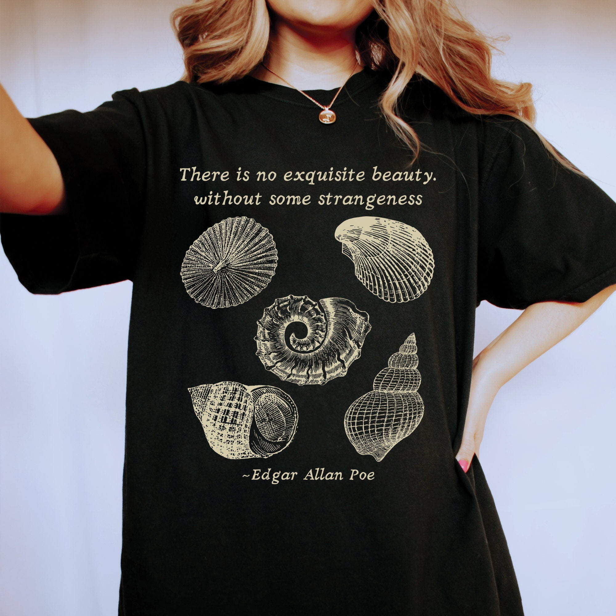 Edgar Allan Poe Sea Shells T-Shirt