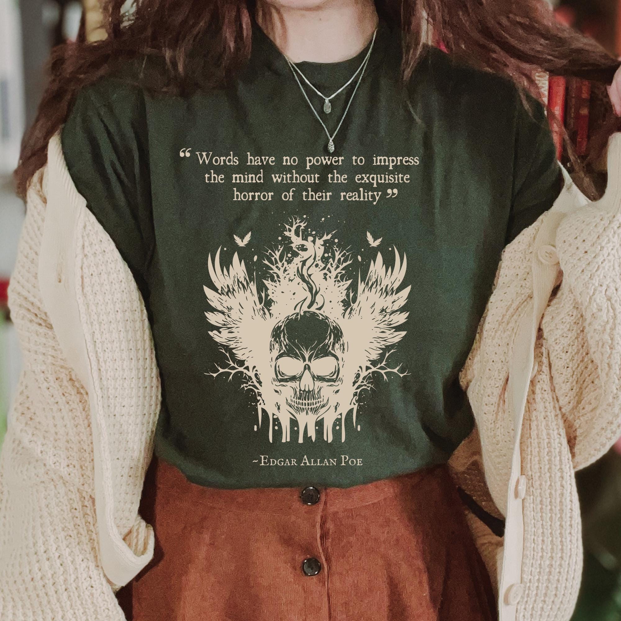 Edgar Allan Poe Skull Shirt