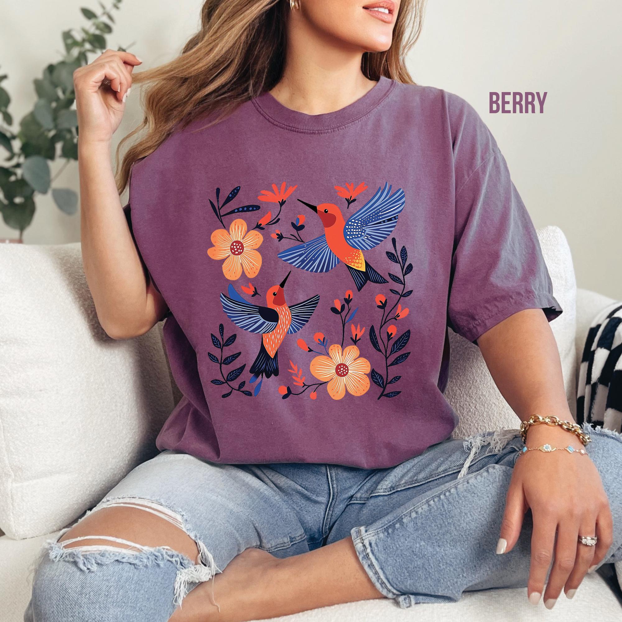 Hummingbird Floral Shirt