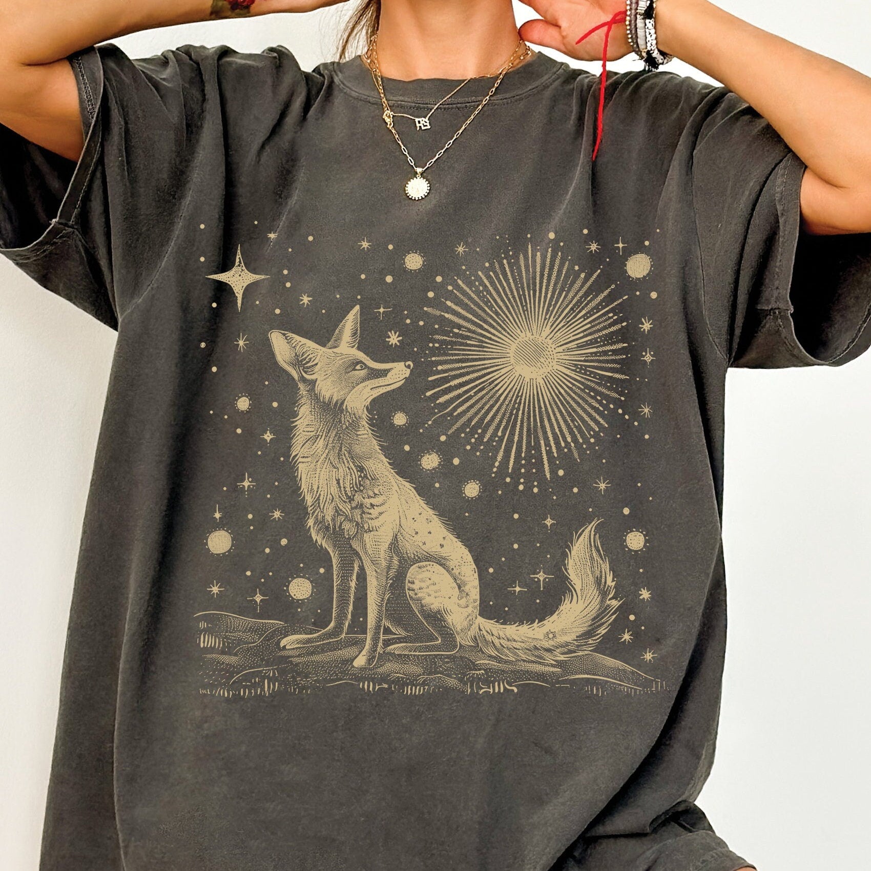 Vintage Folklore Celestial Fox Shirt