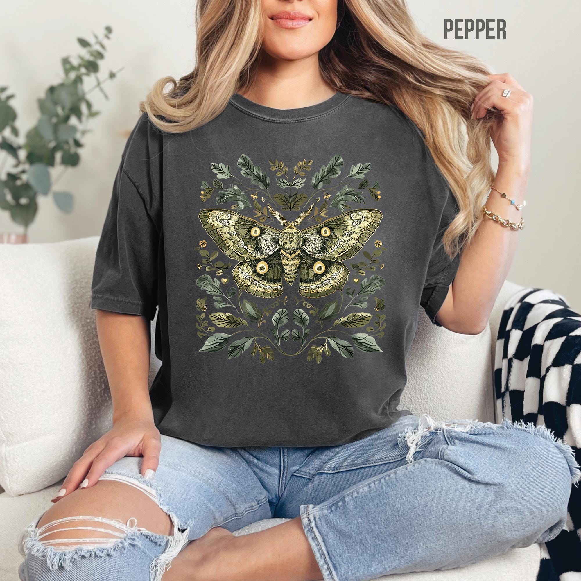 Gothic Moth Comfort Colors Shirt