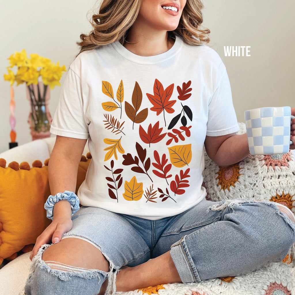 Fall Autumn Leaves Comfort Colors Shirt