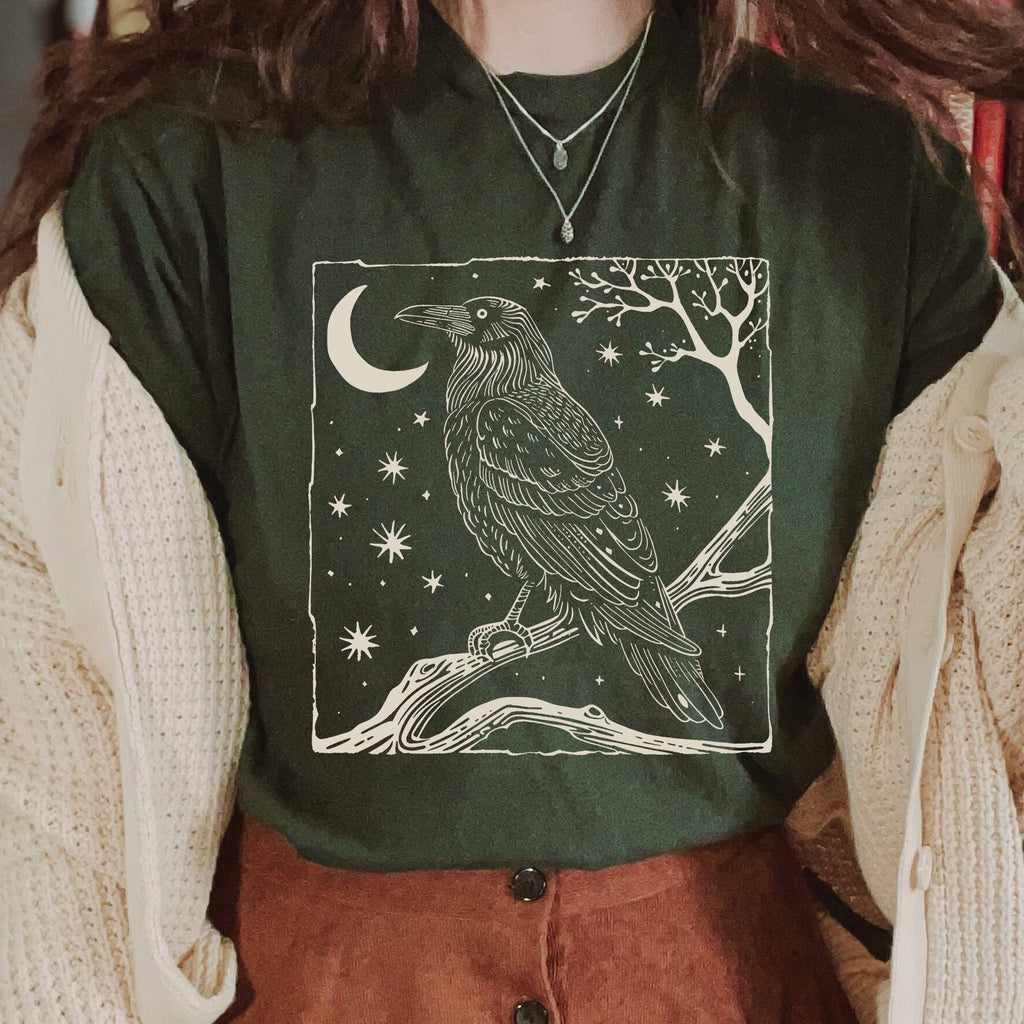 Vintage Celestial Raven T-Shirt