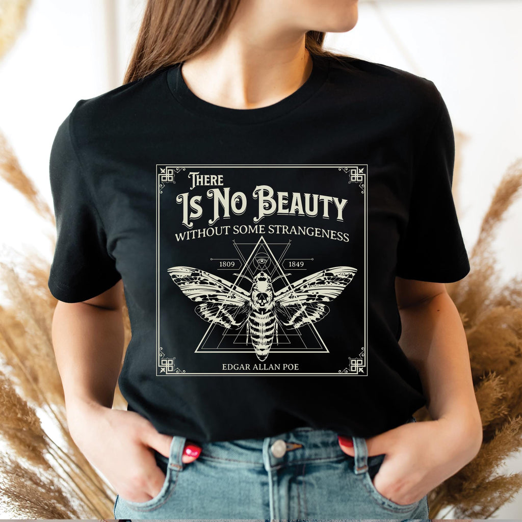 Edgar Allan Poe Gothic Moth T-Shirt