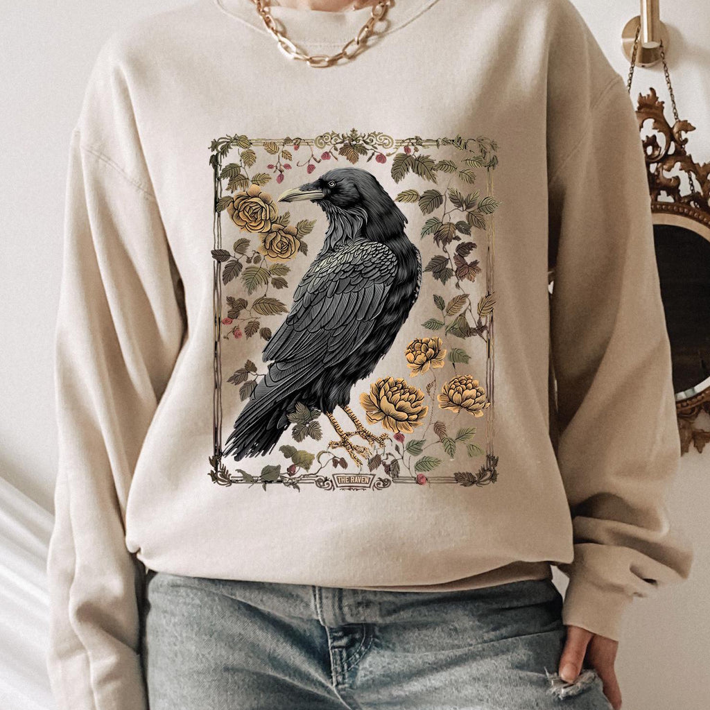 Vintage Gothic Raven Sweatshirt