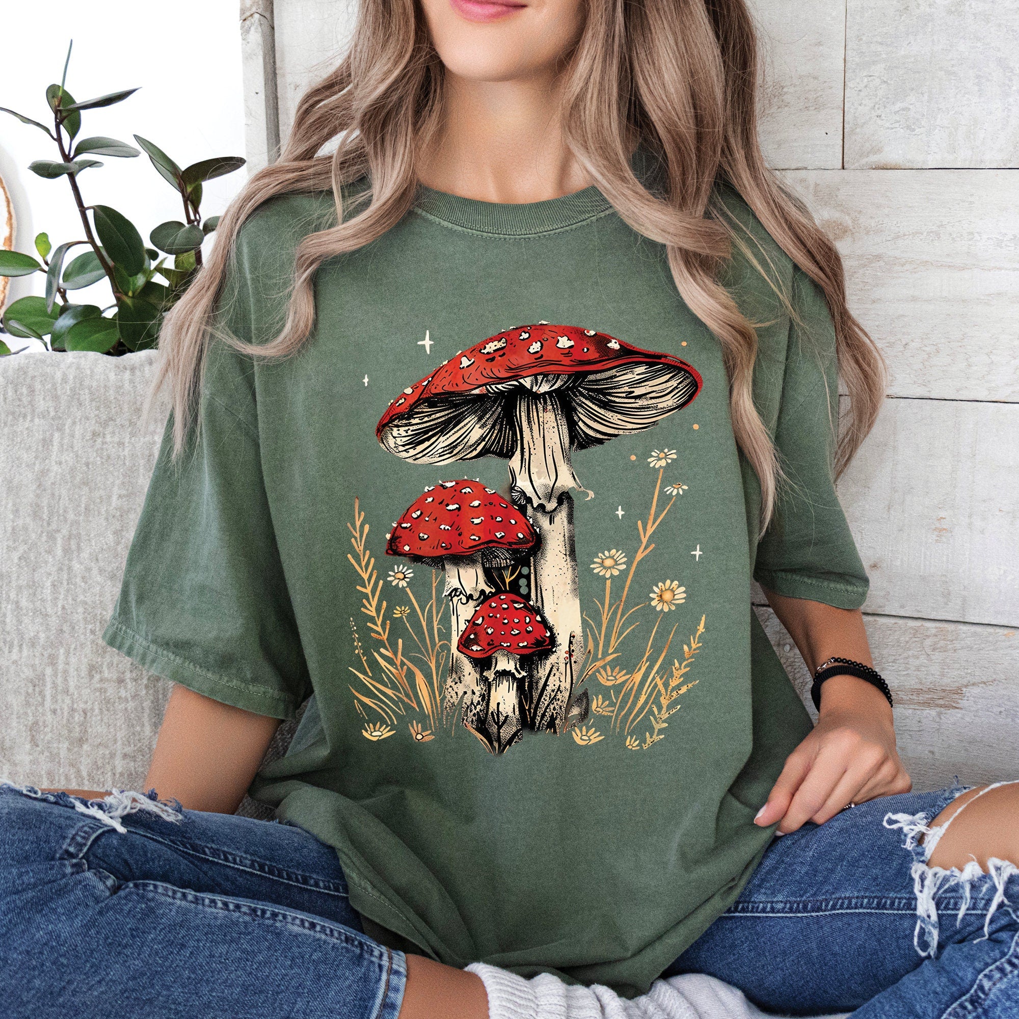 Vintage Mushroom Cottagecore Shirt