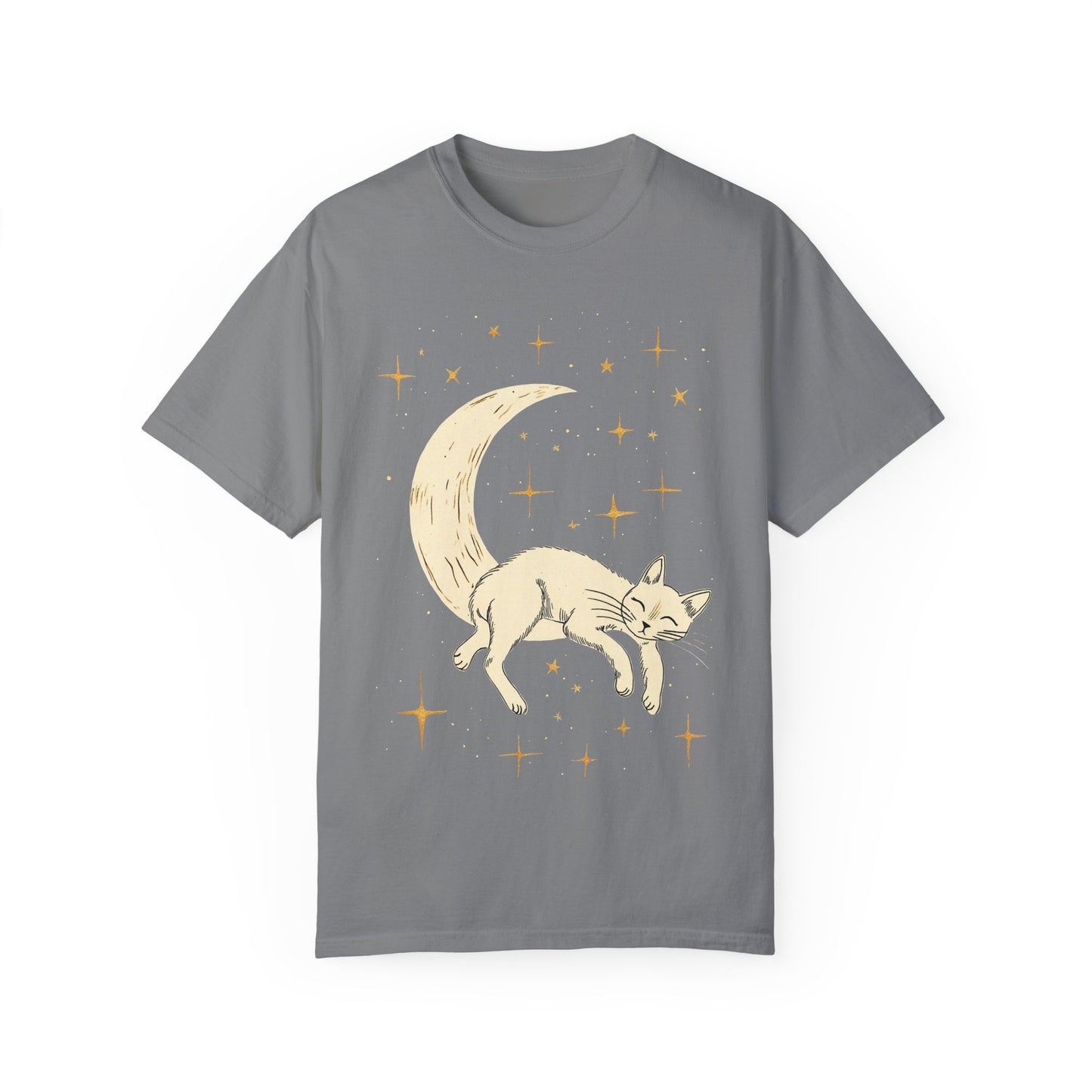 Mystical Moon And Stars Cat Shirt