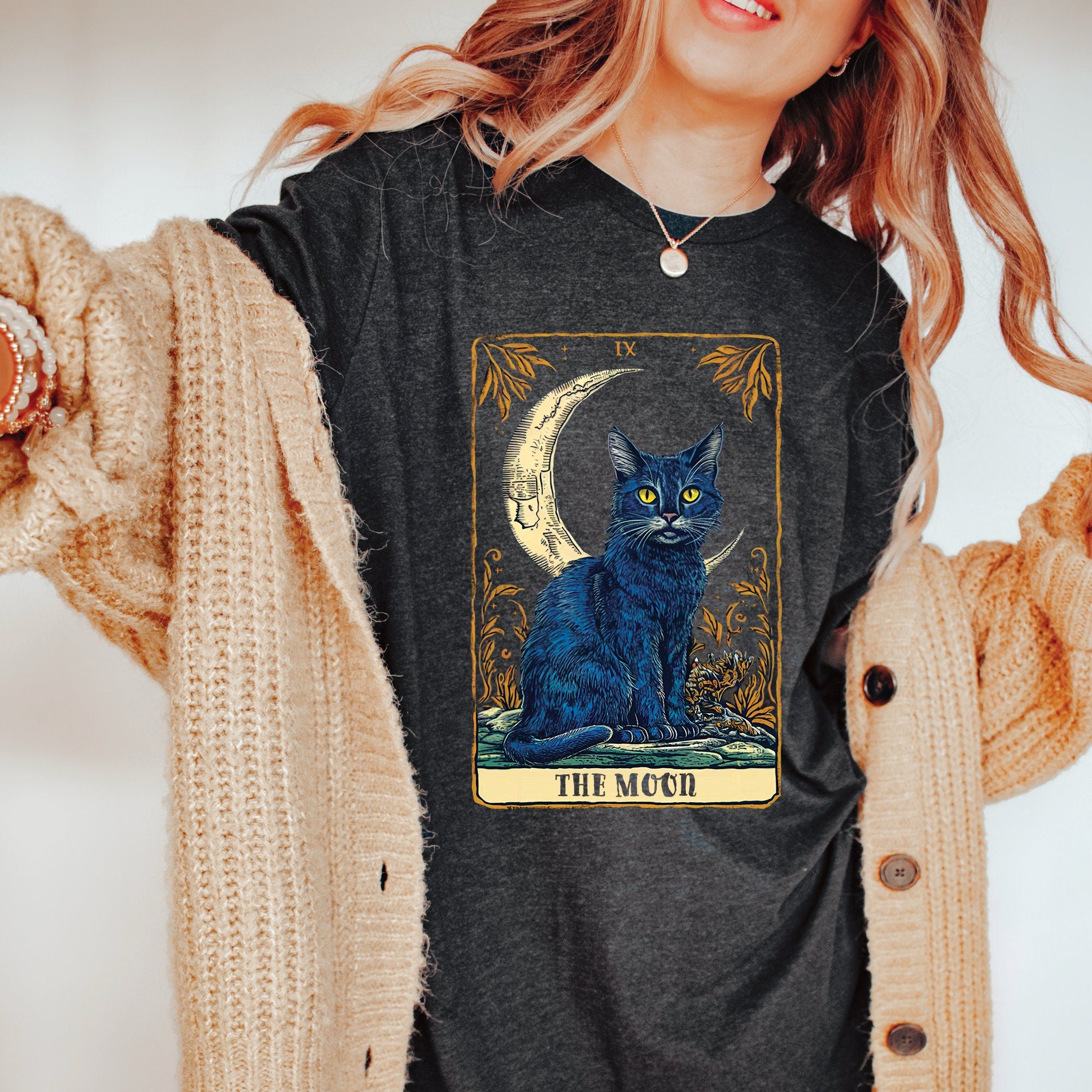 The Moon Tarot Card Shirt Cat Shirt