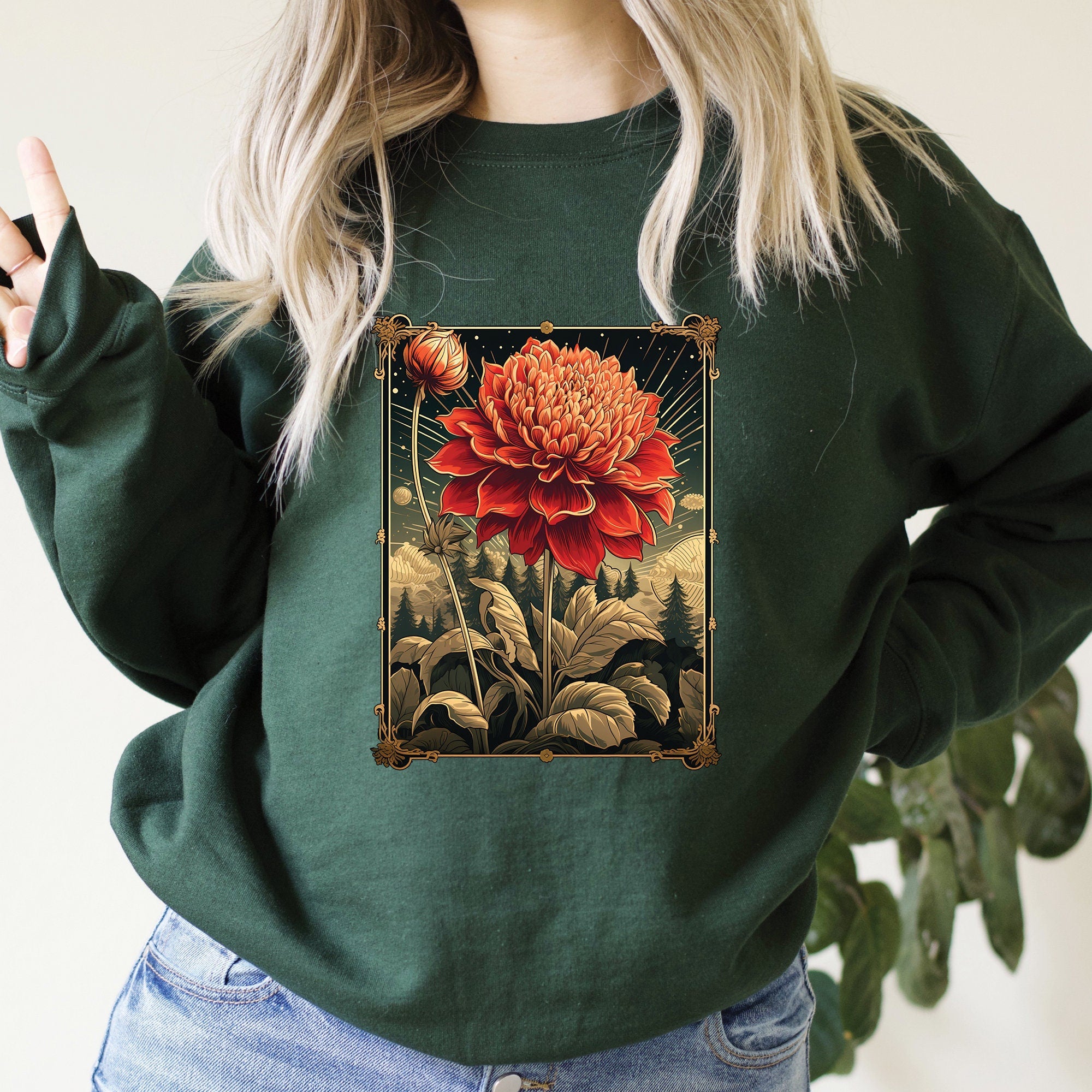 Vintage Dahlias Sweatshirt