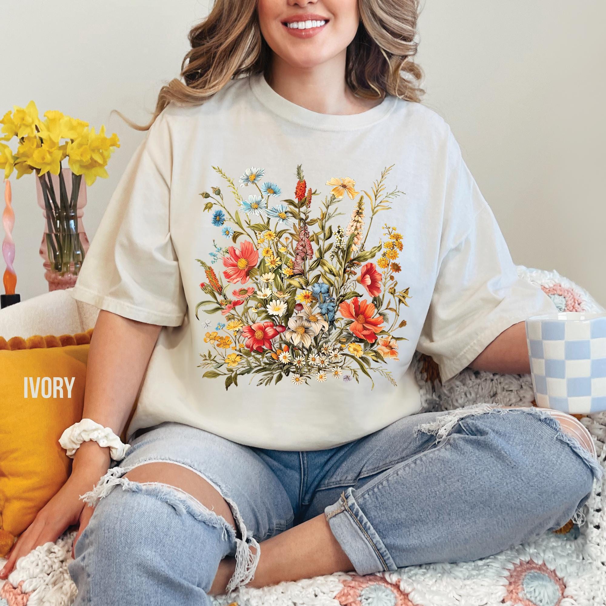 Boho Wildflowers Floral T-Shirt