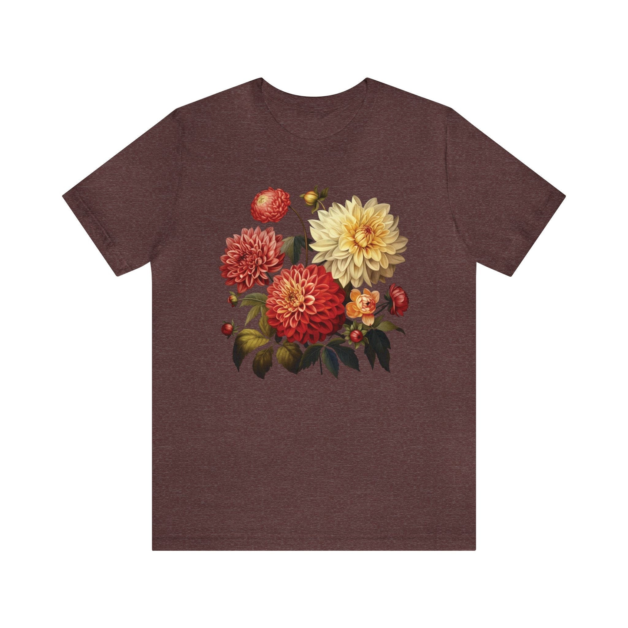 Vintage Dahlias Flowers Shirt