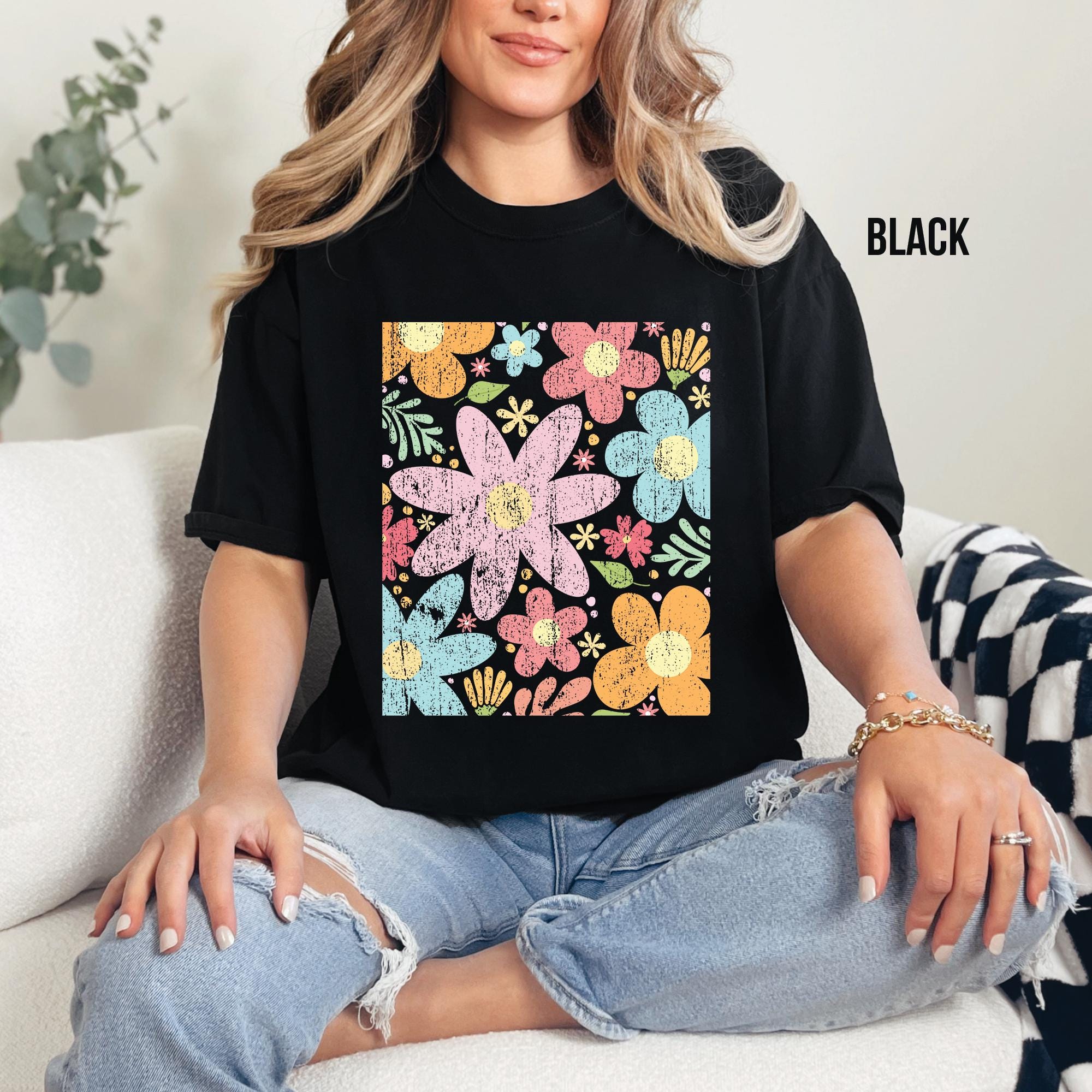 Boho Wildflowers Graphic T-Shirt