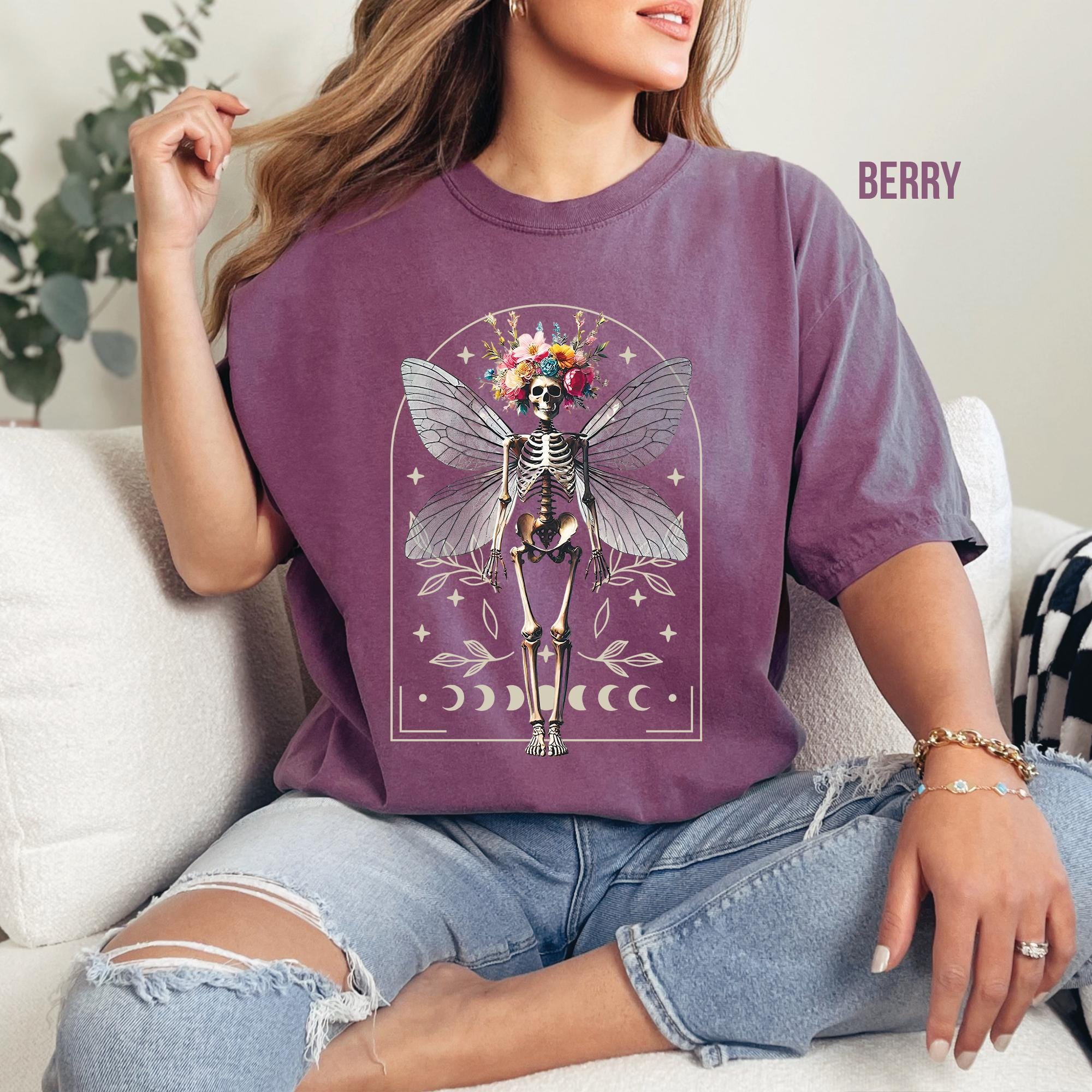 Fairy Grunge Skeleton Butterfly T-Shirt