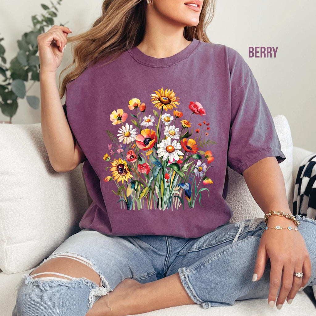 Boho Floral Botanical T-Shirt