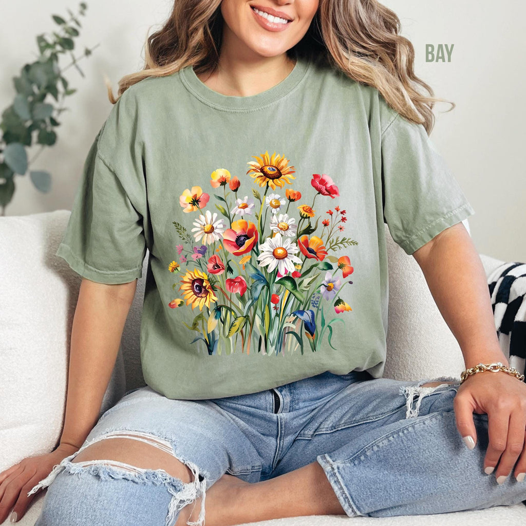 Boho Floral Botanical T-Shirt