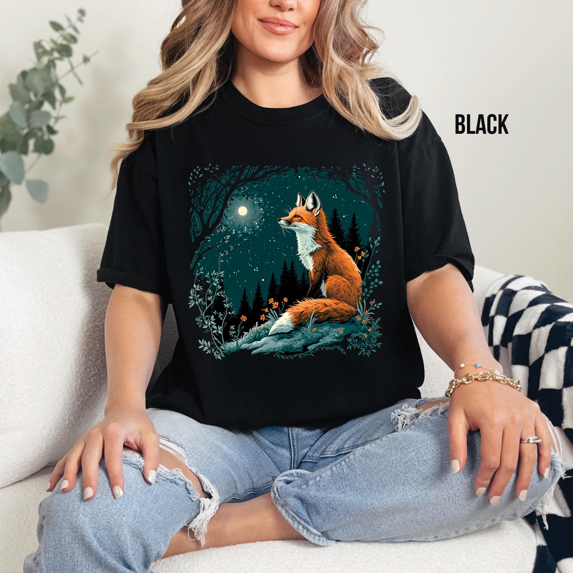 Cottagecore Fox Moon T-Shirt