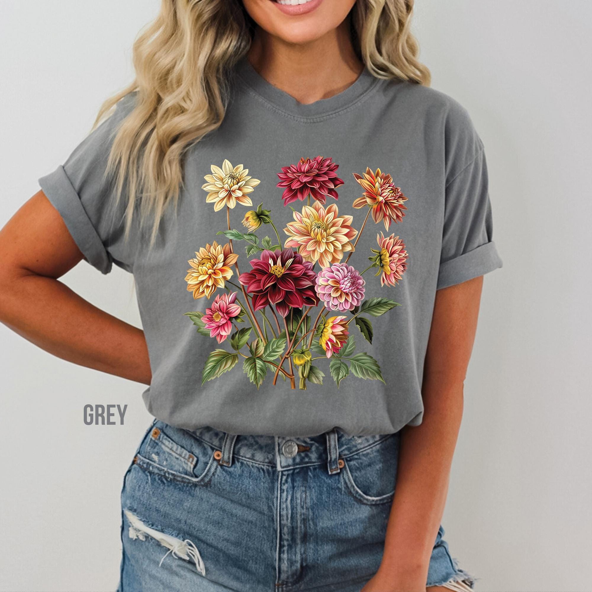 Dahlia Flowers T-Shirt