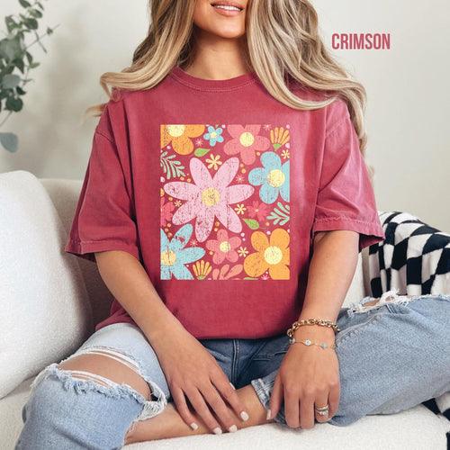 Boho Wildflowers Graphic T-Shirt