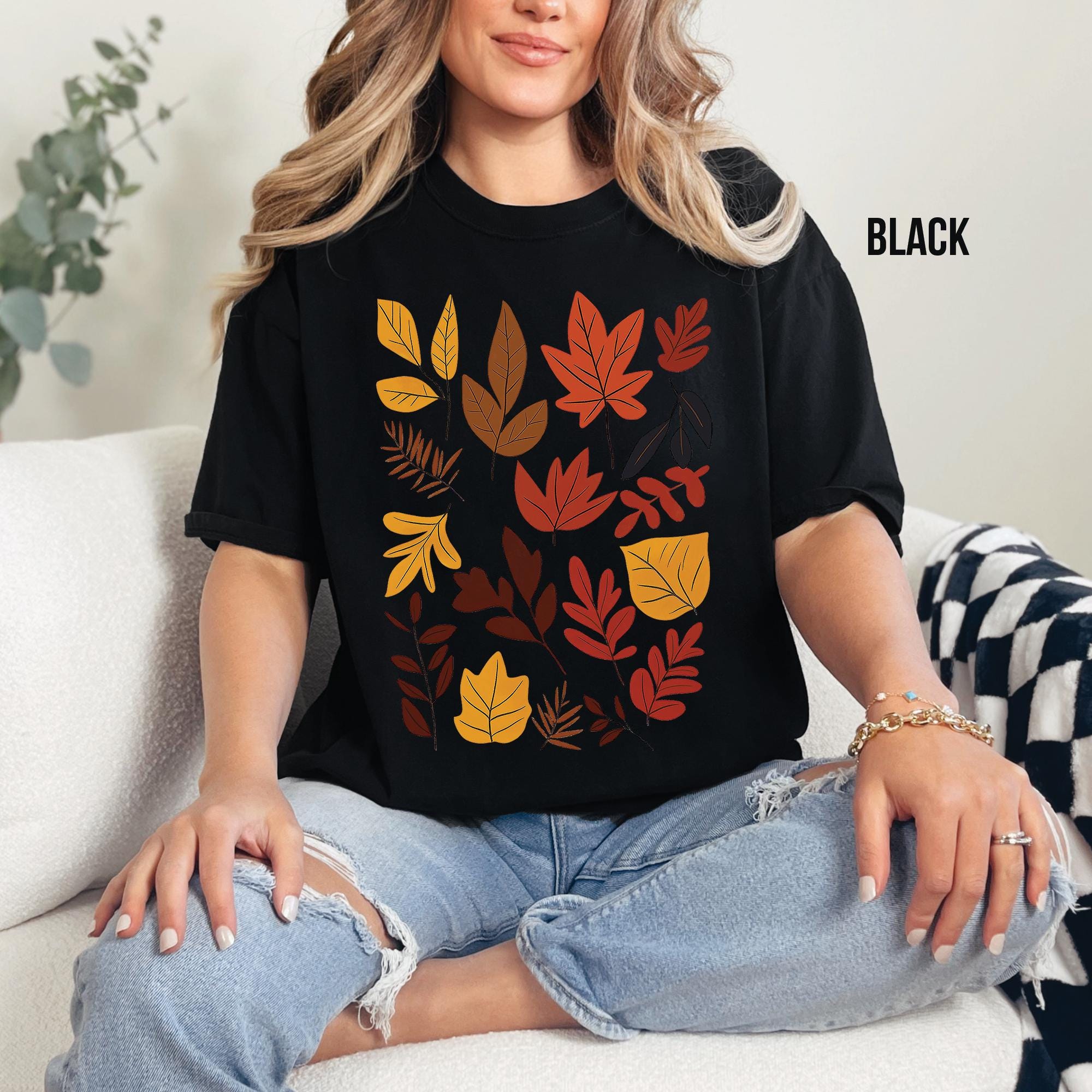 Fall Autumn Leaves Comfort Colors Shirt