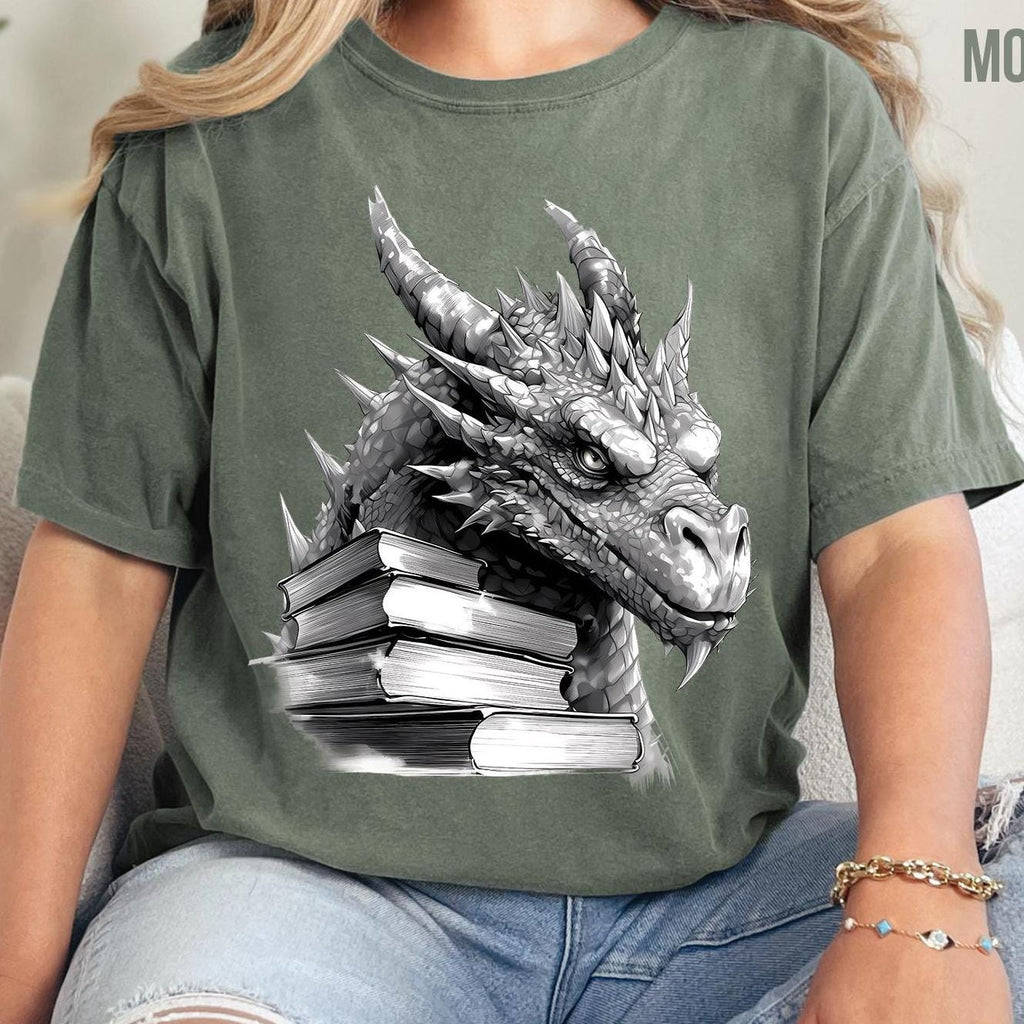 Book Dragon Comfort Colors T-Shirt