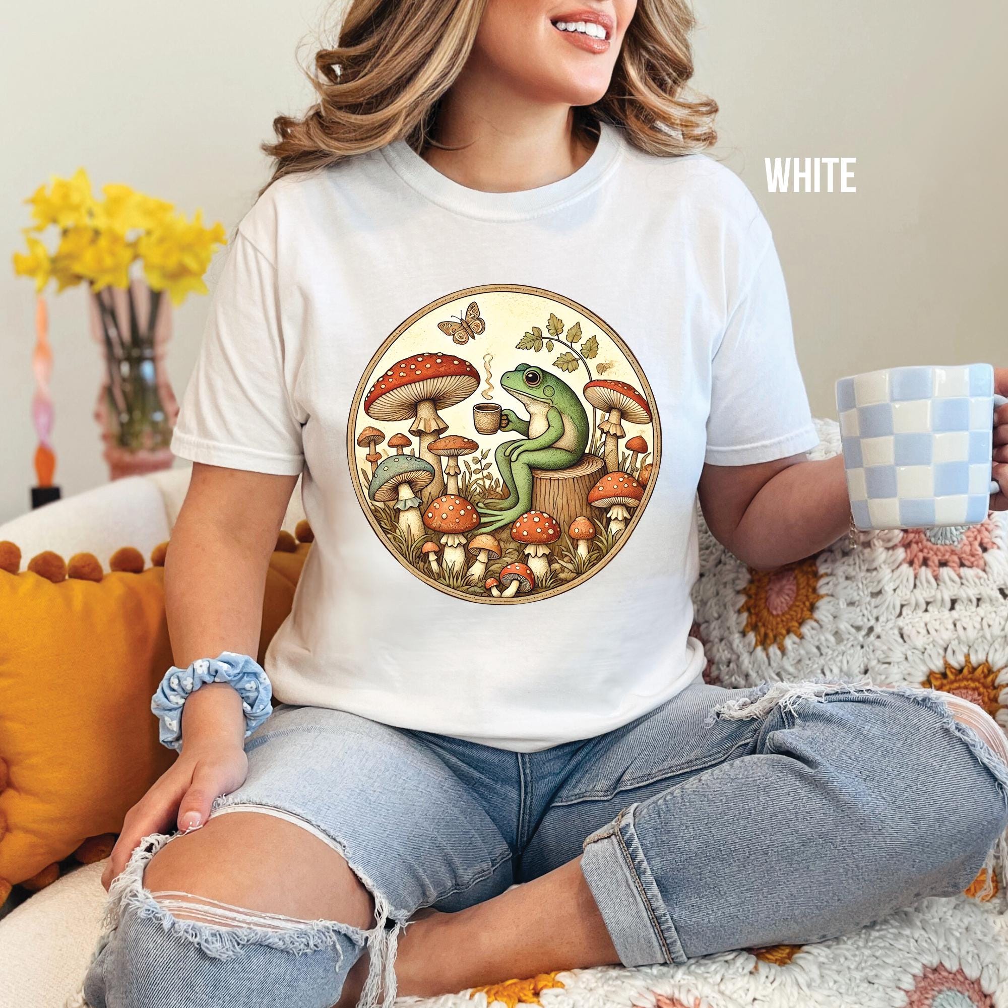 Frog Mushroom Coffee T-Shirt
