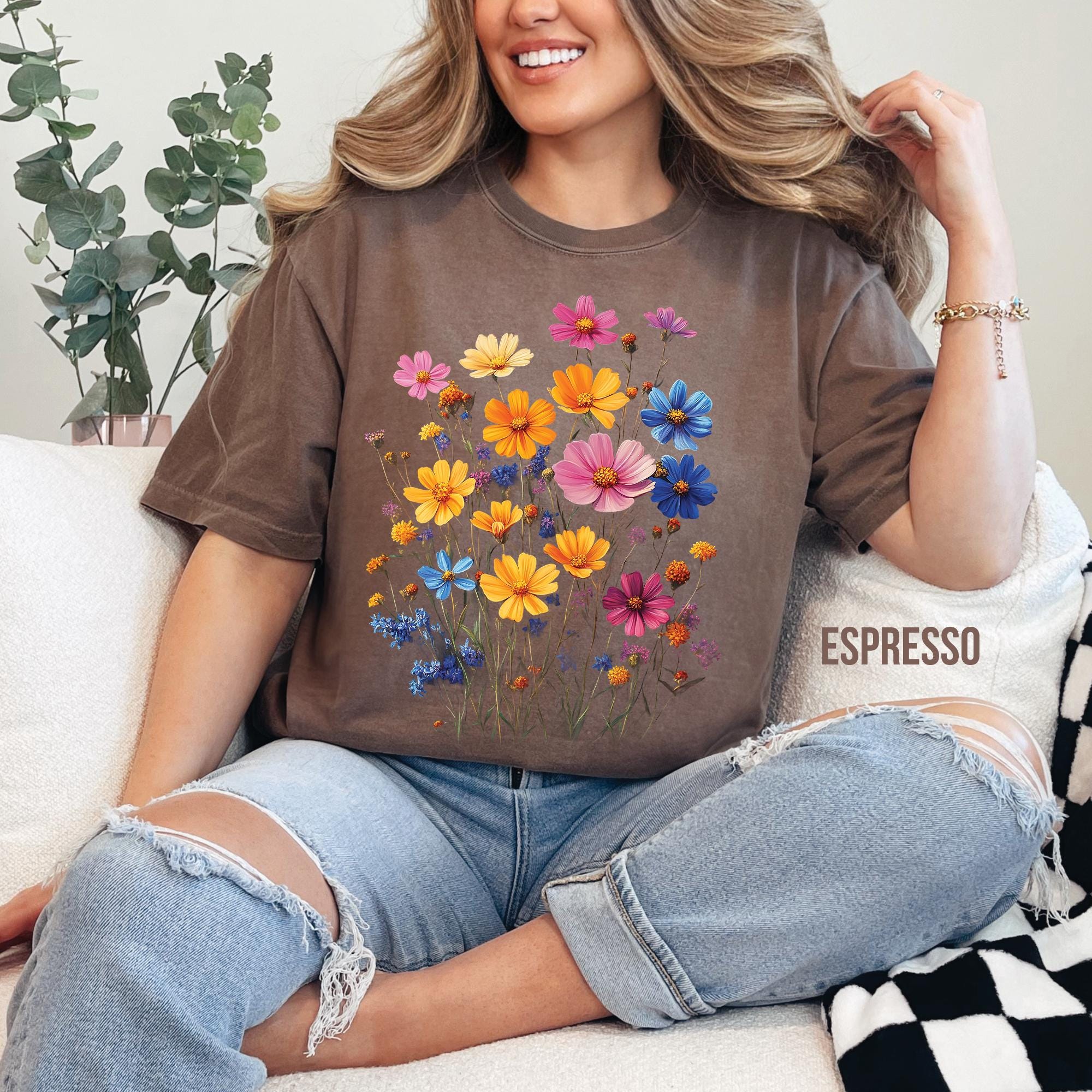 Vintage Boho Flowers T-Shirt