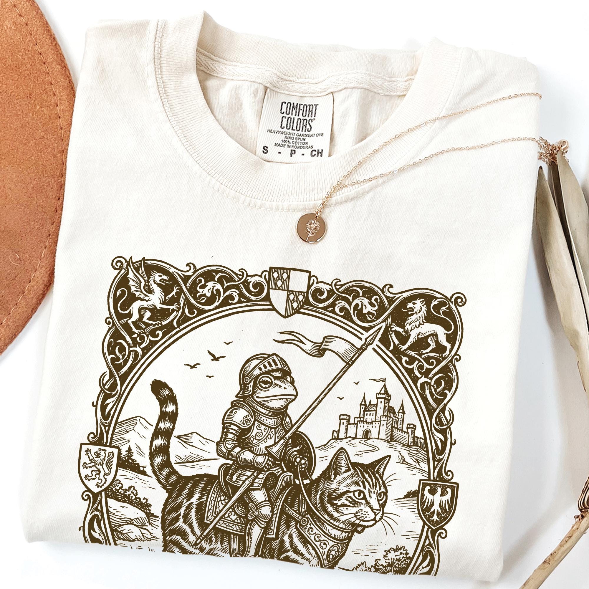 Medieval Frog and Cat T-Shirt