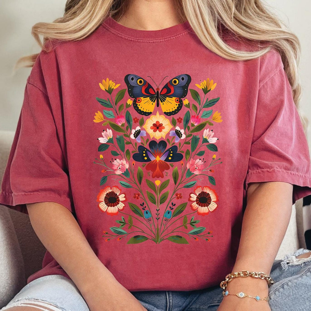 Butterflies and Flowers Shirt