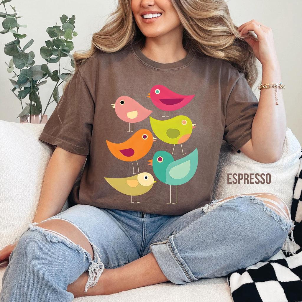 Art Deco Bird Print T-Shirt