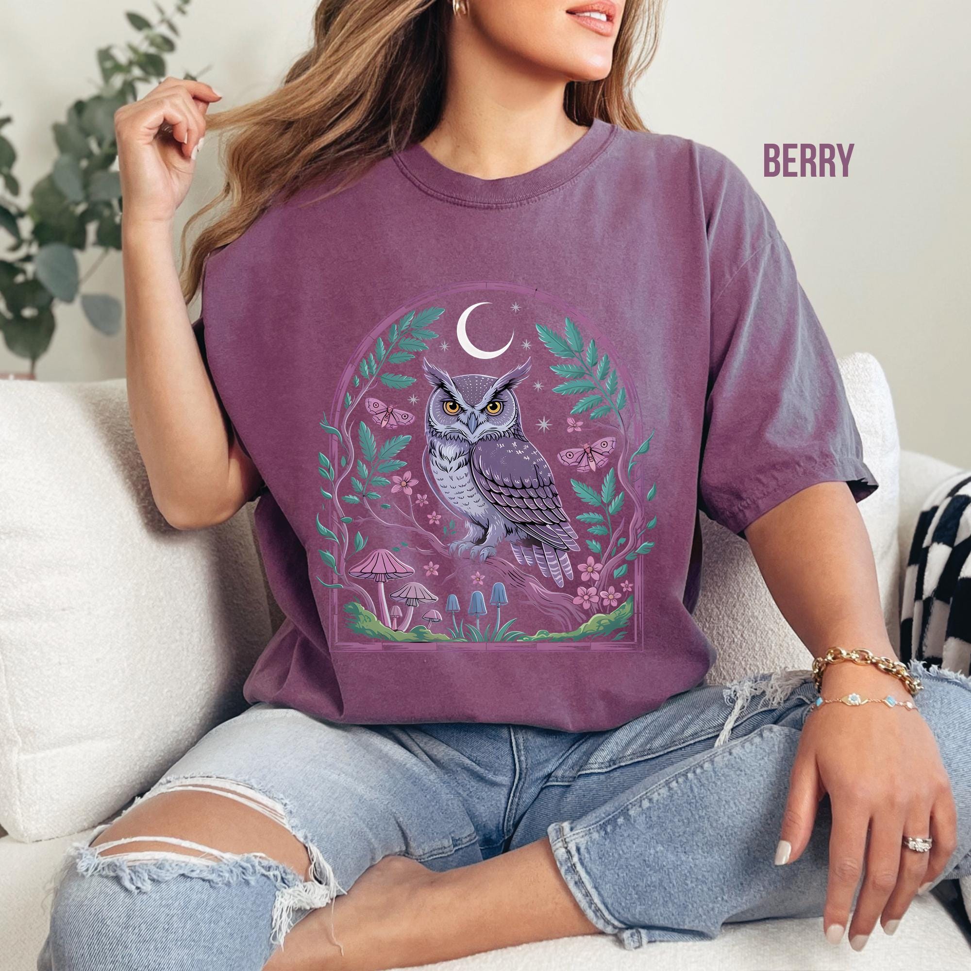 Celestial Owl Comfort Colors T-shirt