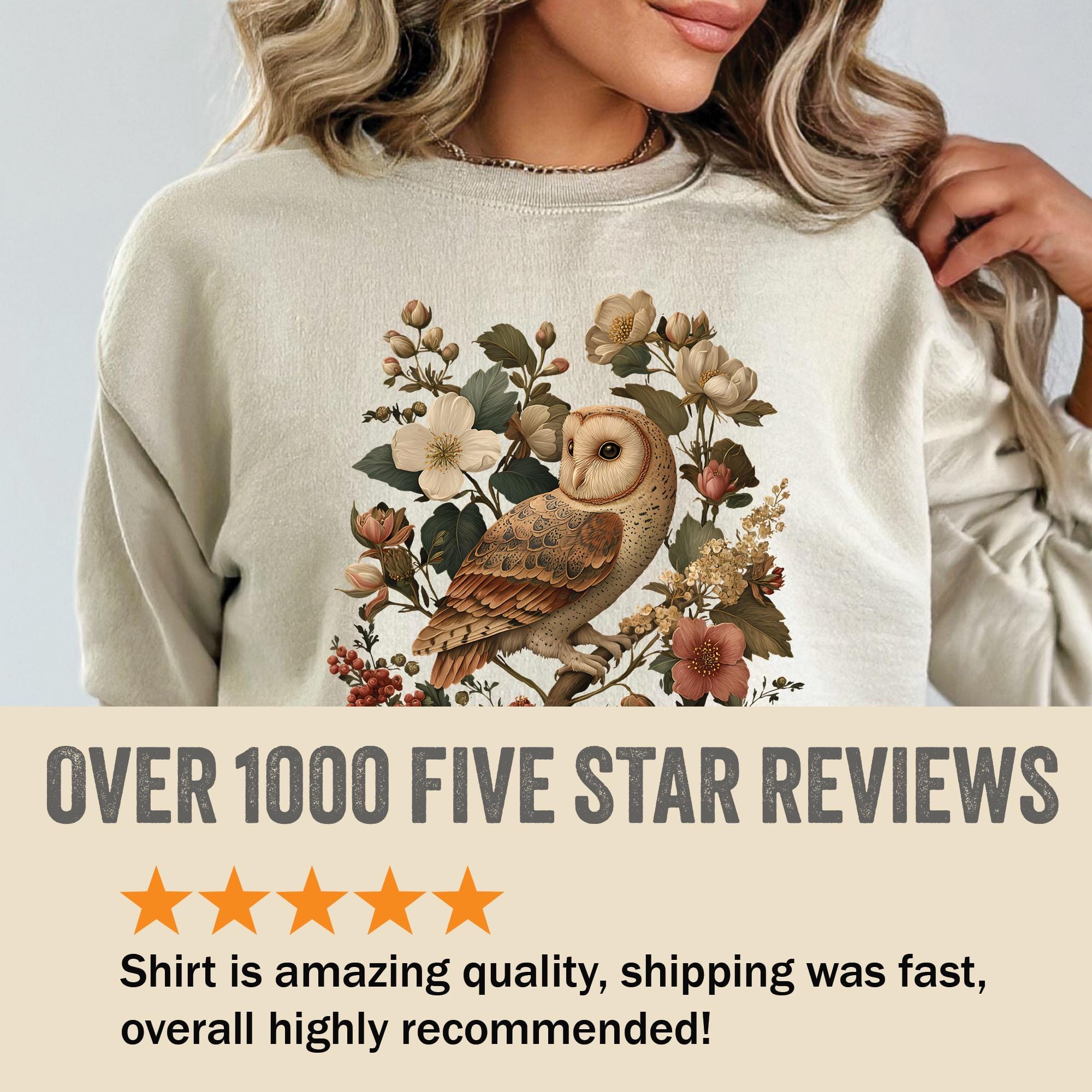 Cottagecore Gothic Owl Sweatshirt