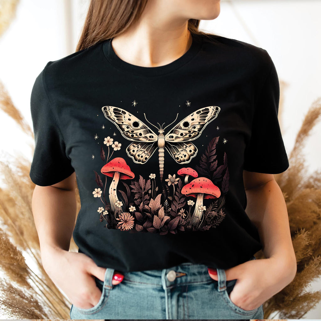Vintage Moth Mushrooms Shirt