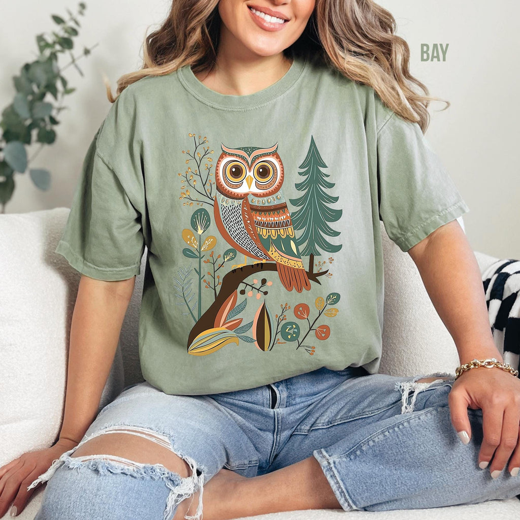 Owl Folk Art T-Shirt