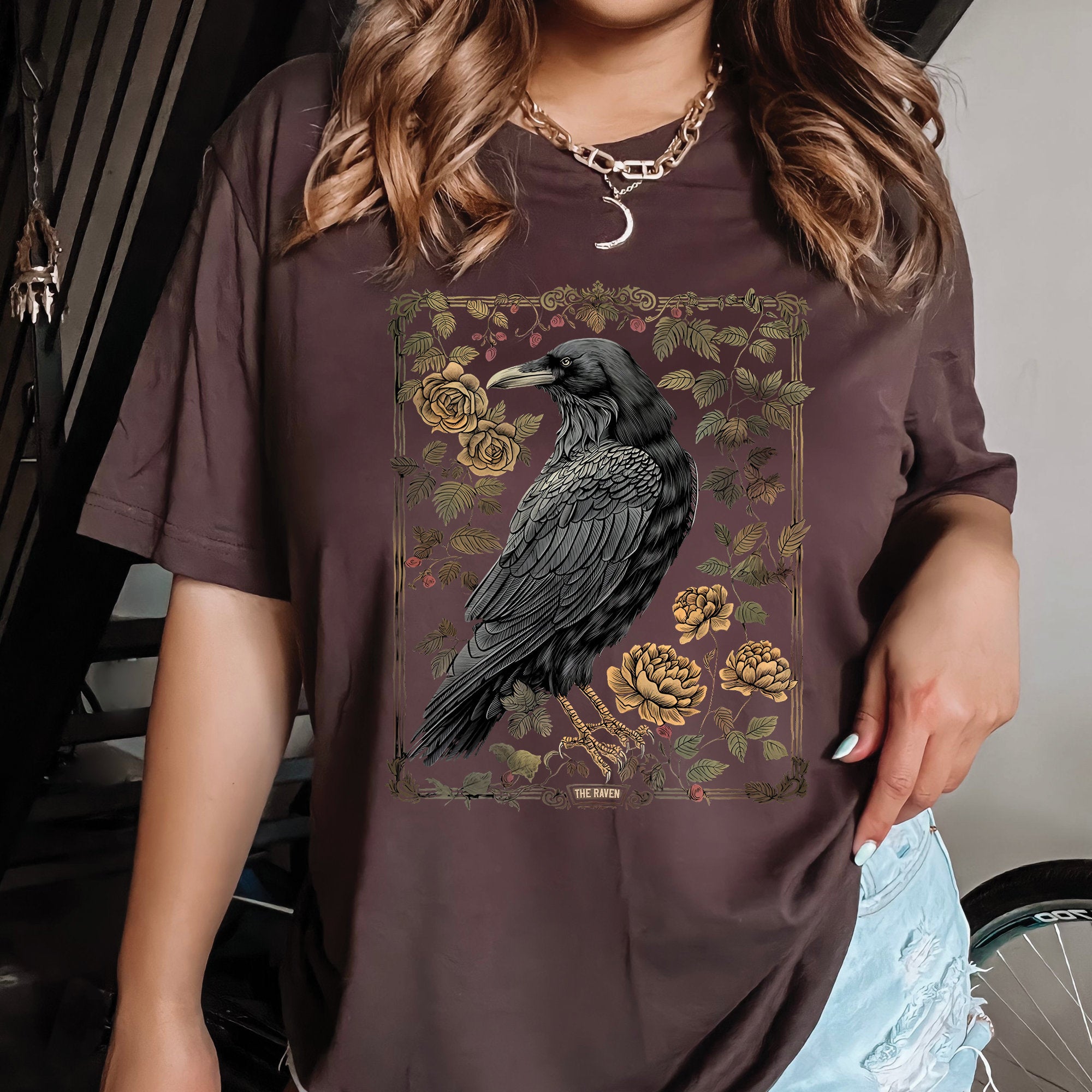 Vintage Raven Gothic T-Shirt