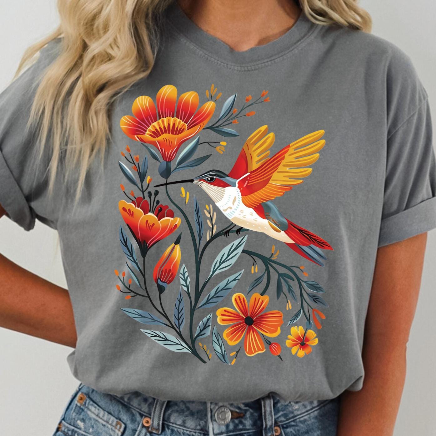 Cottagecore Hummingbird T-Shirt