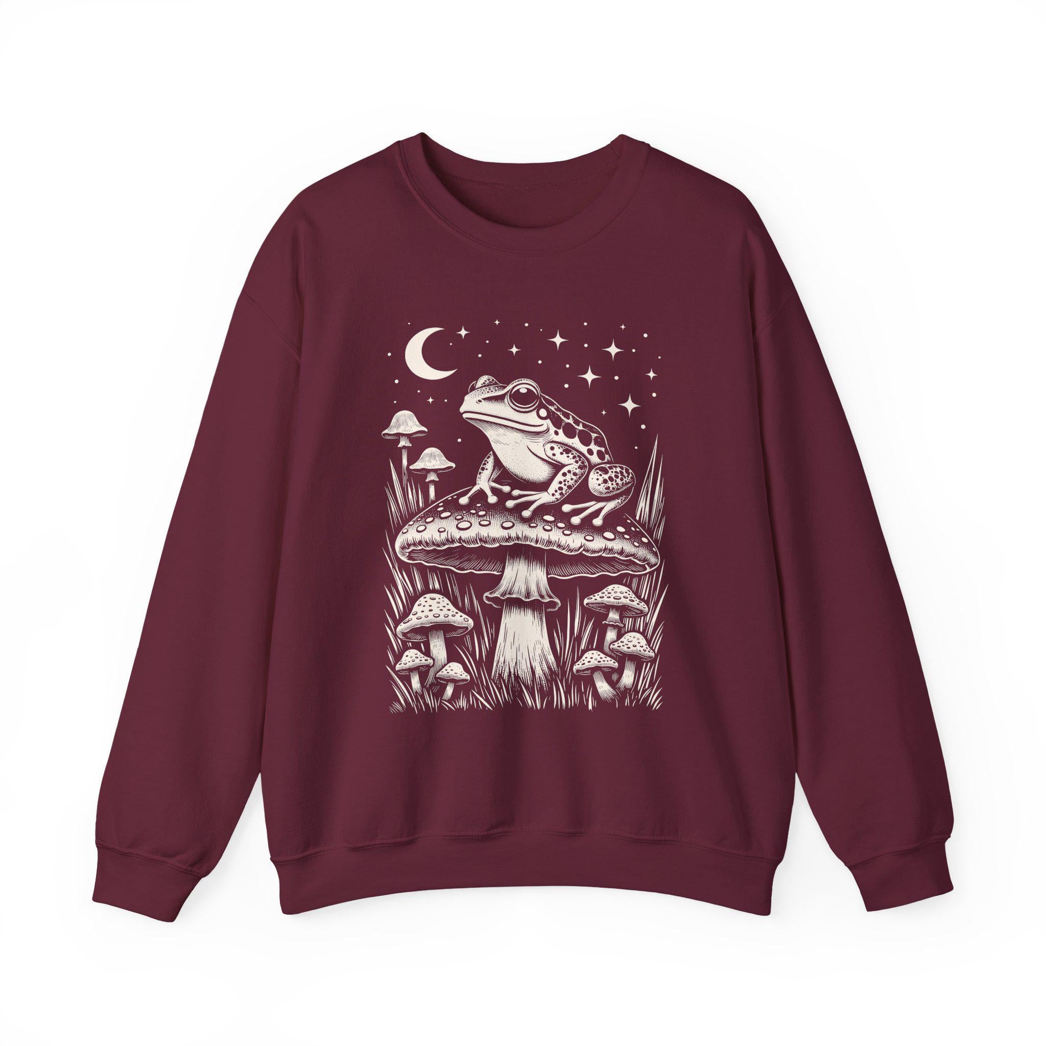 Goblincore Frog Mushroom Sweatshirt