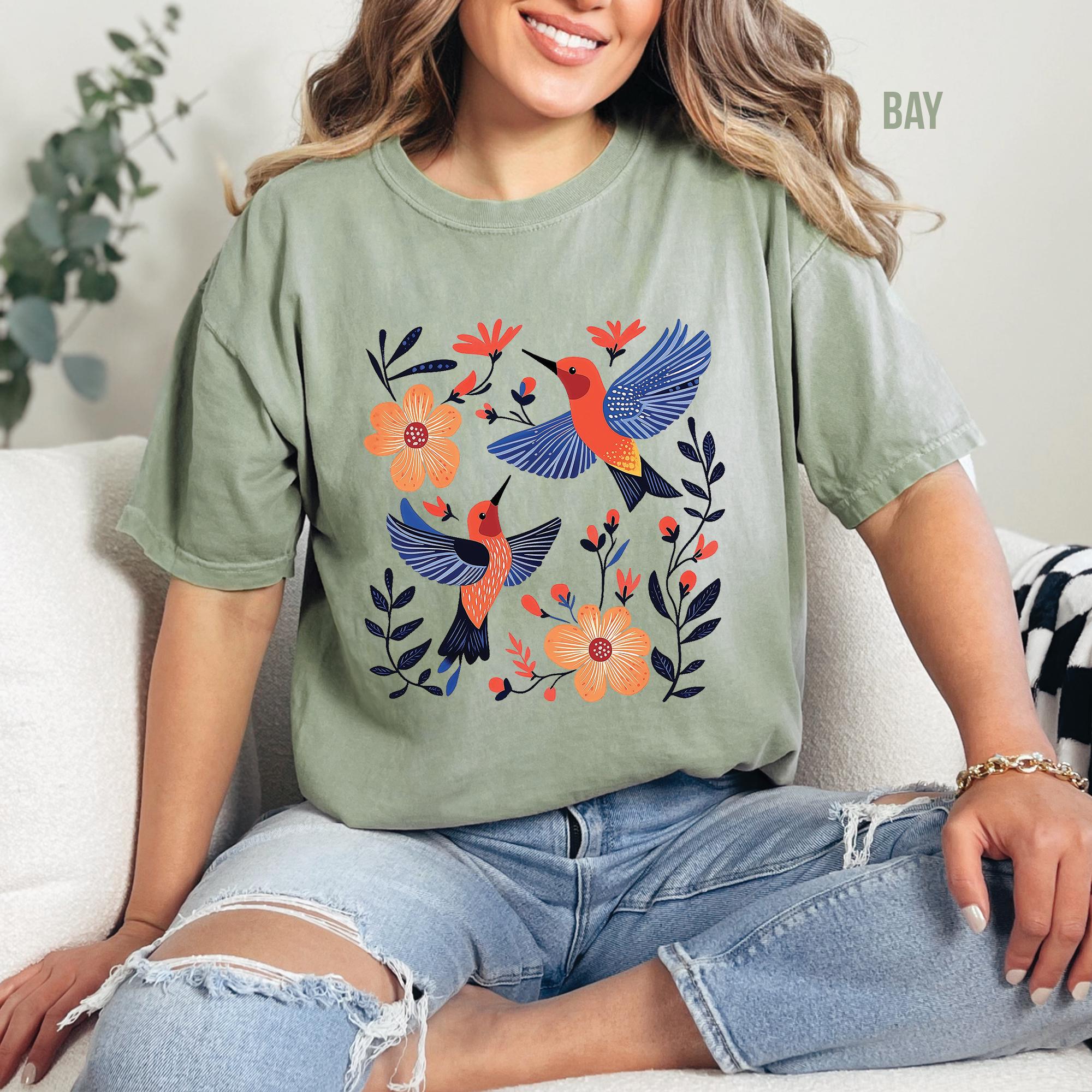 Hummingbird Floral Shirt