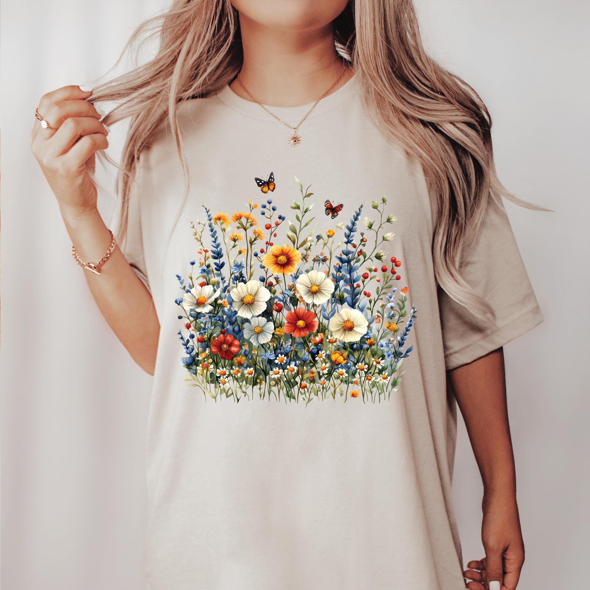 Wildflower Botanical Graphic T-Shirt