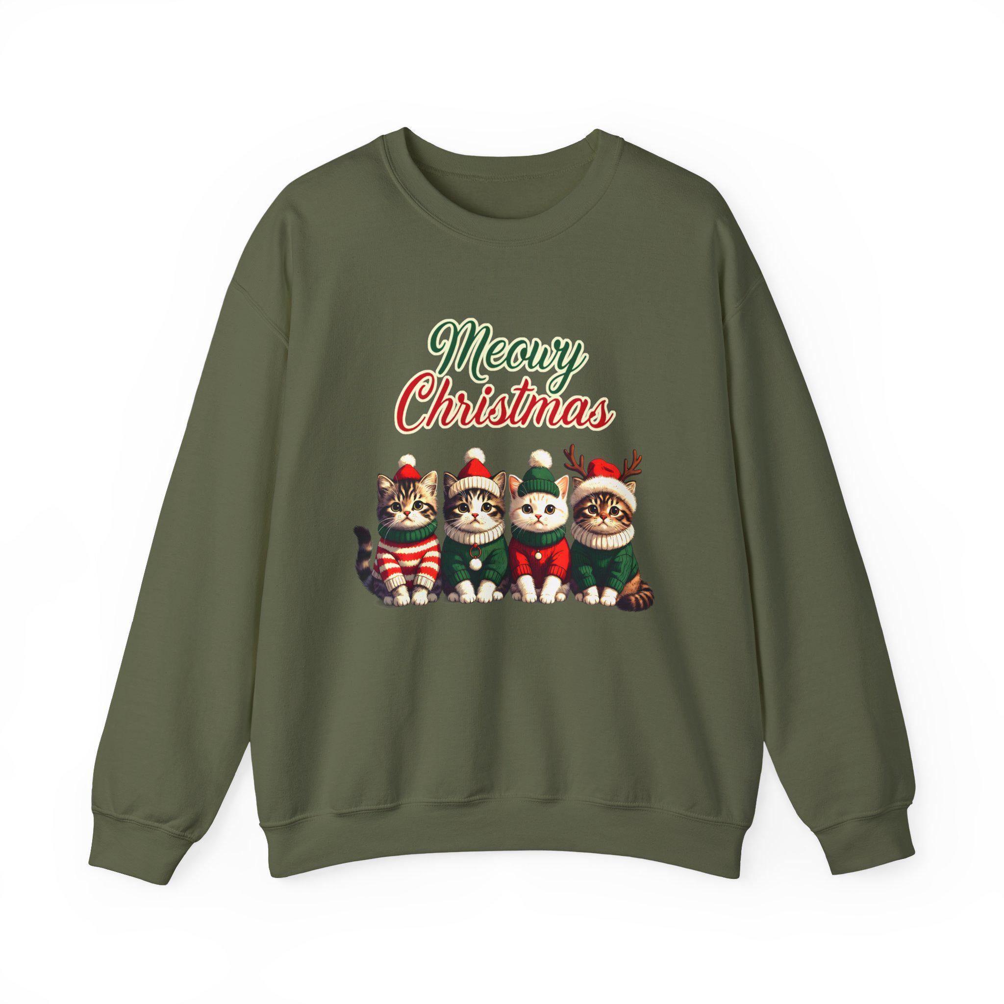 Meowy Christmas Cat Sweatshirt