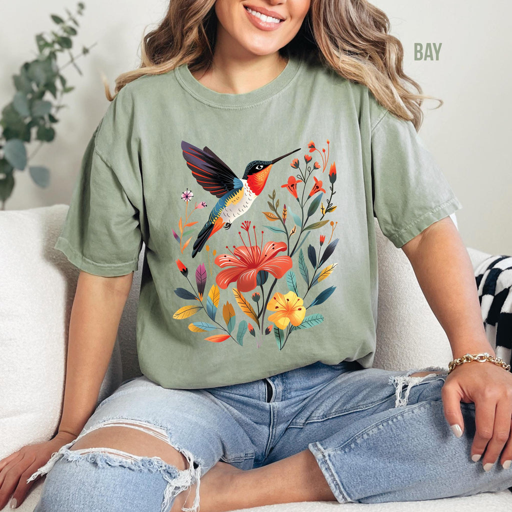 Hummingbird Floral T-shirt