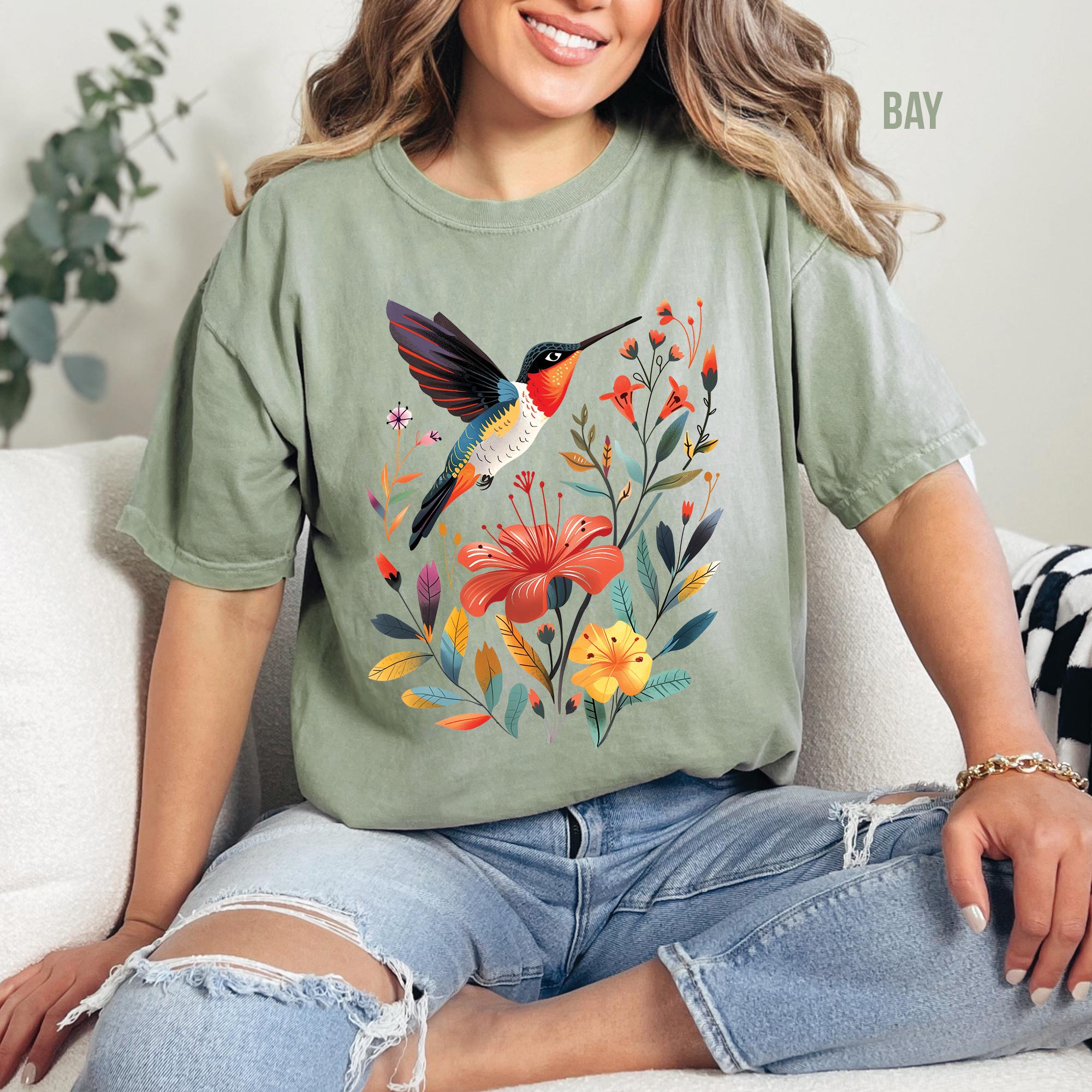 Hummingbird Floral T-shirt