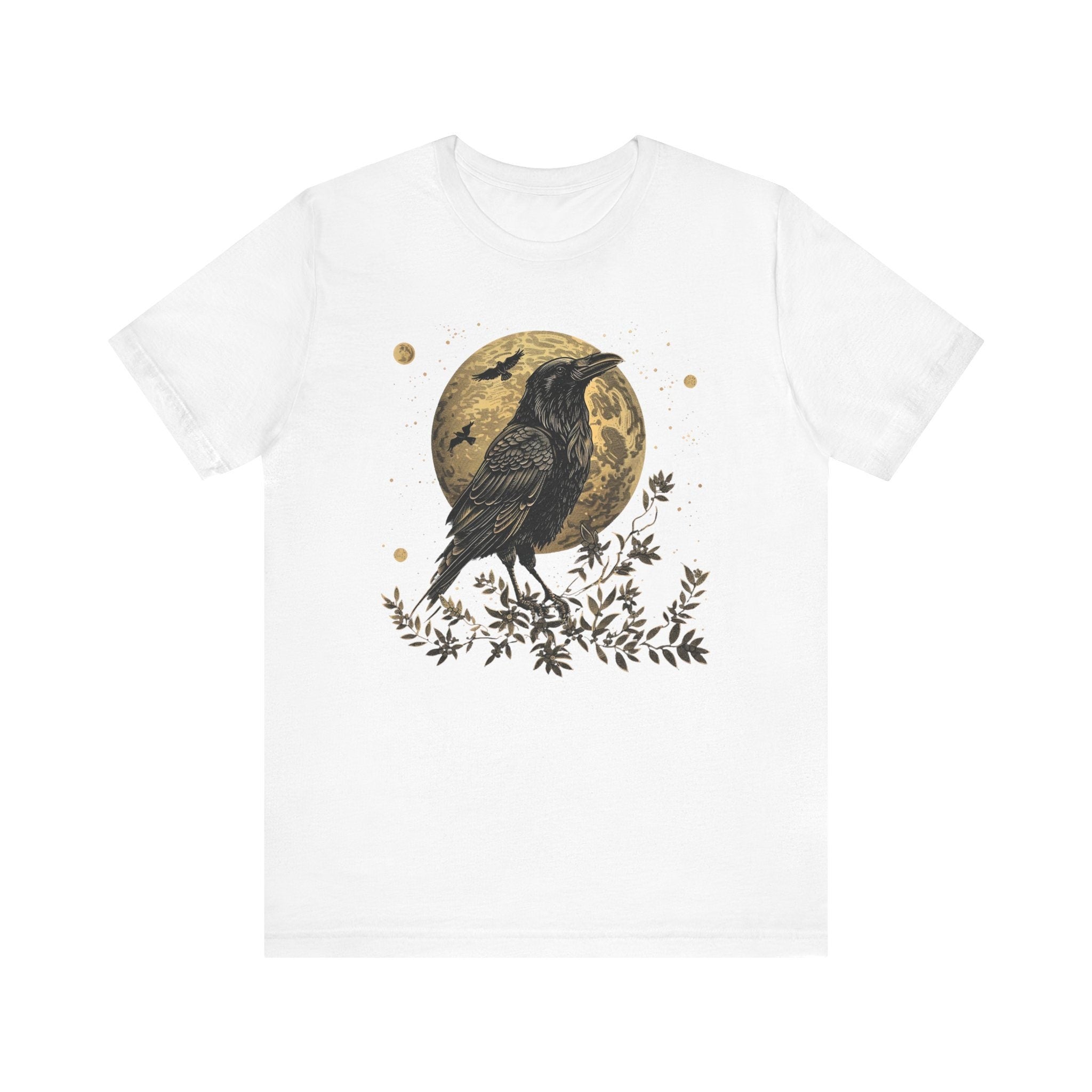 Gothic Raven Moon Graphic Shirt