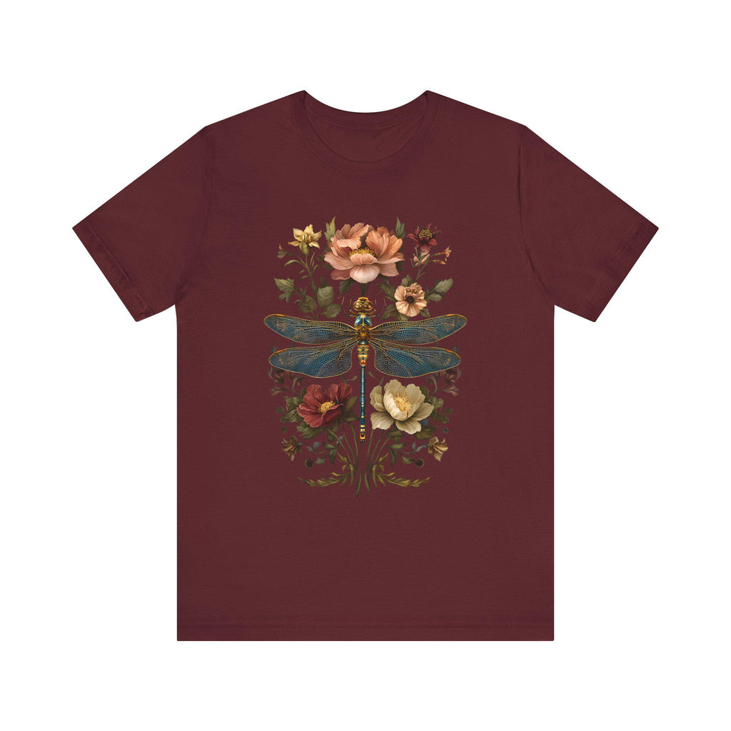 Boho Floral Dragonfly T-Shirt