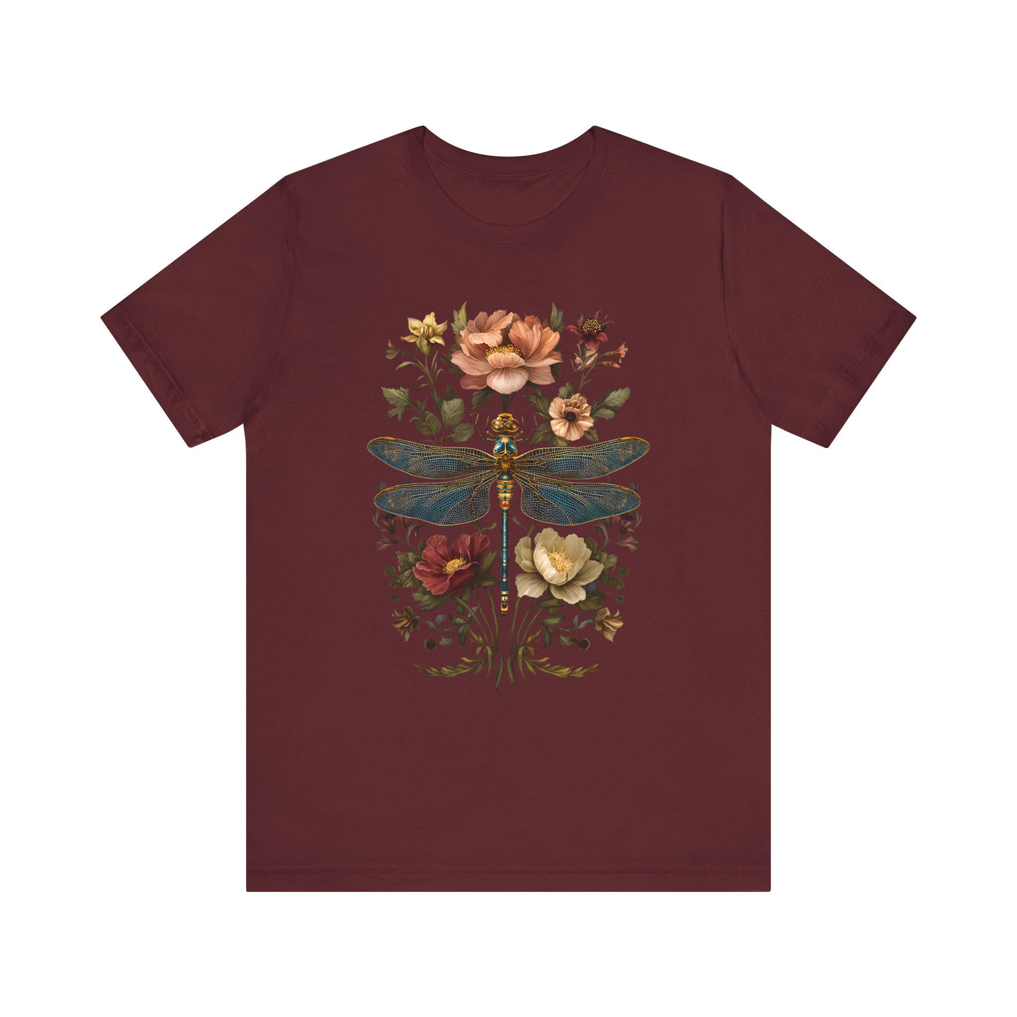Boho Floral Dragonfly T-Shirt