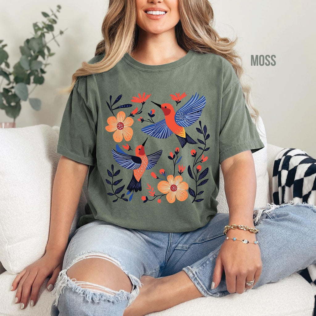Hummingbird Floral Shirt